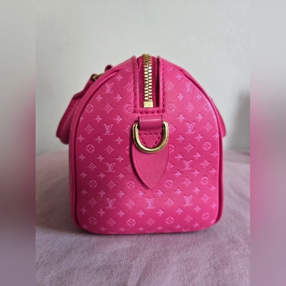 Louis Vuitton Nanogram Speedy Bandouliere 20 – Hot Pink, Ultra Rare, Full Set